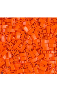 Miyuki half tila 5x2.4mm beads - Opaque orange HTL-406